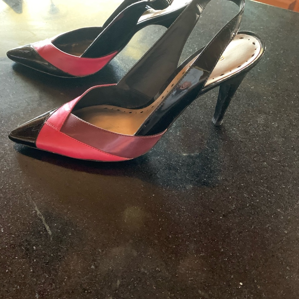 Black and dark pink